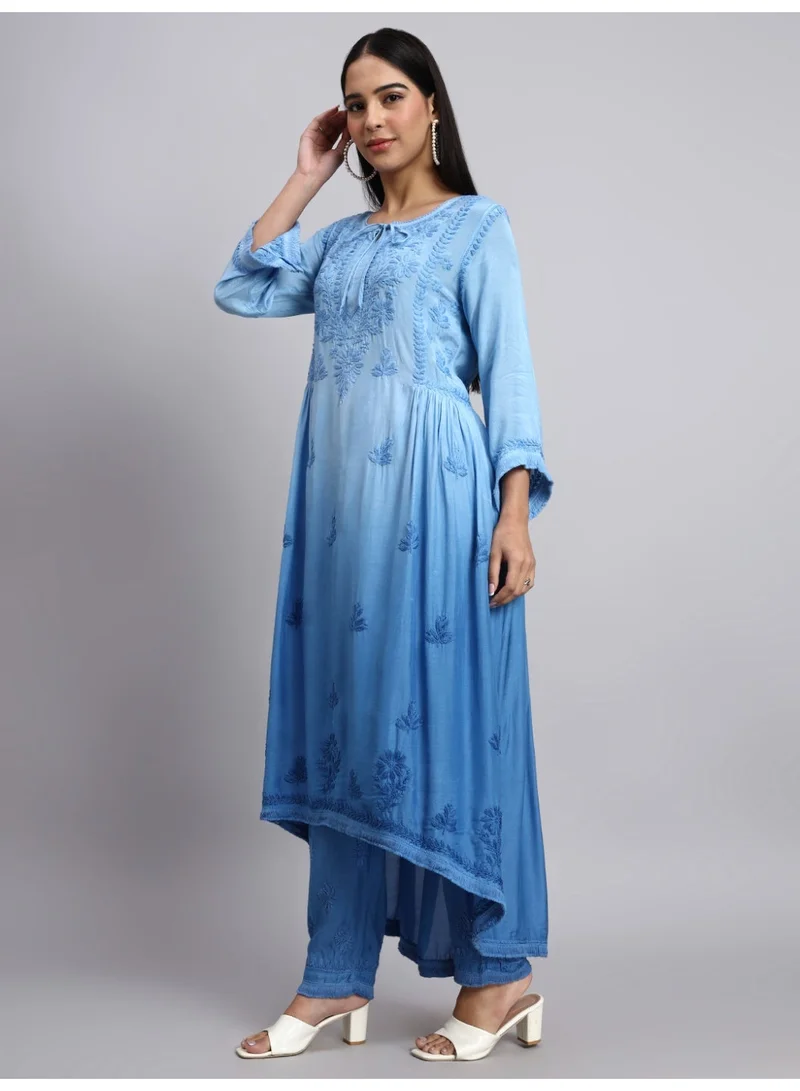 Alaya AL4101KS Hand Embroidered Chikankari Muslin Ombre Kurta Set-AL4101KS for Women | Best Price UAE